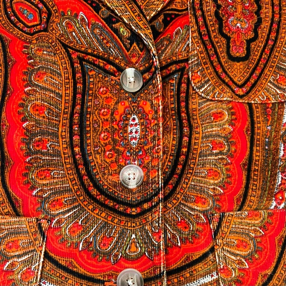 Paisley Corduroy 70s Vibe Blazer - Picture 3 of 6